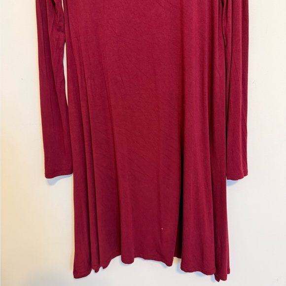 2/$15 Old Navy - Deep Red/Wine Long Sleeve Dress - Picture 4 of 7